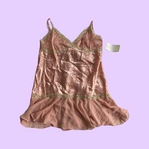 NWT Vintage 90s Cerie Shell Pink Chemise Lingerie Teddy 🔥